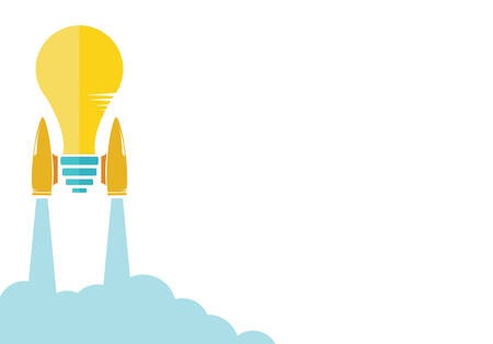 Creative start concept. Vector illustration on the white backdrop.のイラスト素材