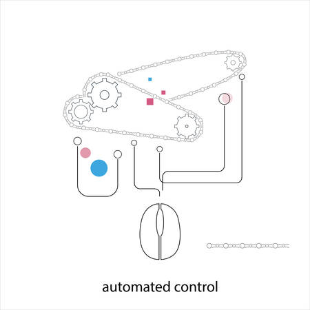 Abstract technology concept on the white backdropのイラスト素材