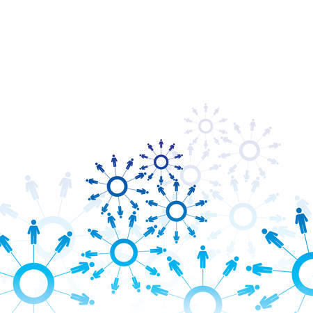 Abstract human interaction on the white backgroundのイラスト素材