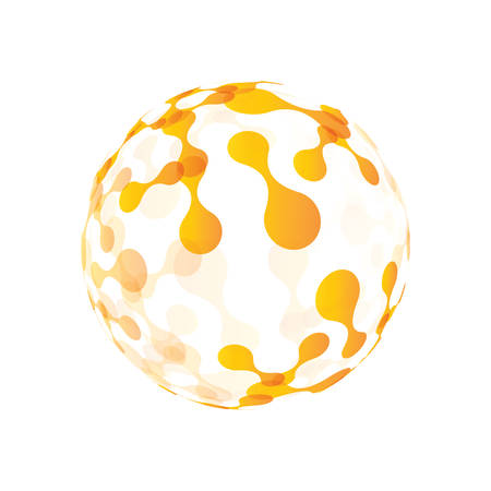 Abstract technology globe on the white backgroundのイラスト素材