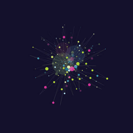 Abstract geometrical background molecule structure. Vector illustrationのイラスト素材