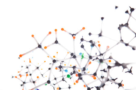 Abstract molecular structure. Science background with molecules.の写真素材