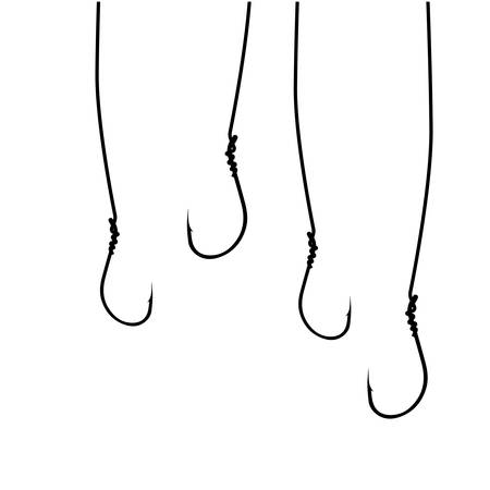 Fishing hooks on the whiteのイラスト素材