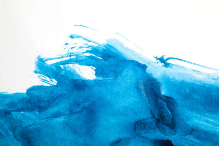 Abstract blue watercolor backgroundの写真素材