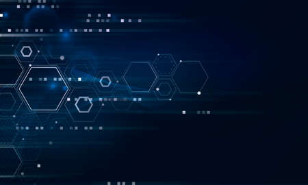 Abstract futuristic shapes.の写真素材