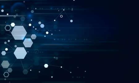 Abstract futuristic shapes.の写真素材