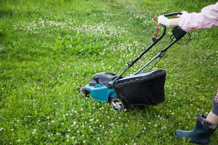 Closeup of grassmower