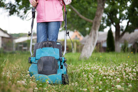 Closeup of grassmower