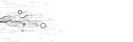 Abstract futuristic digital technology and science background.の写真素材