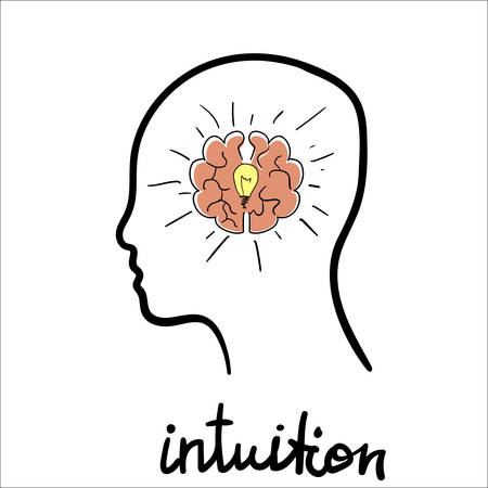 Light bulb and Brain Idea concept on white backgroundのイラスト素材