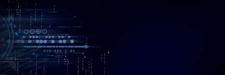 Digital technology and science background.