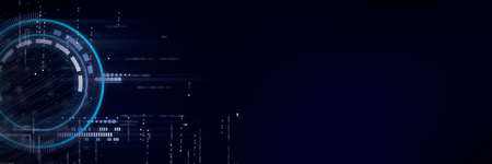 Digital technology and science background.