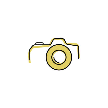Thin line flat camera icons.のイラスト素材