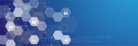 Abstract hexagonal structuresのイラスト素材