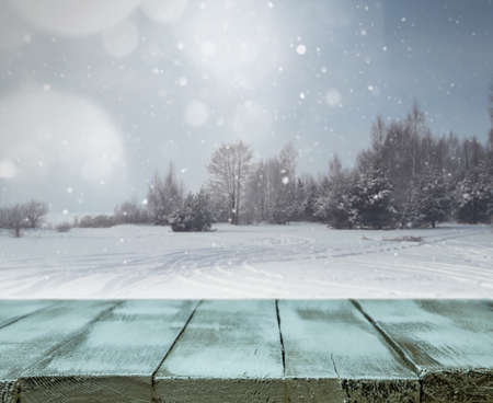 Winter blur backgroundの写真素材