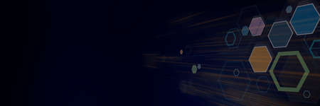 Abstract geometric futuristic digital technology and science background.