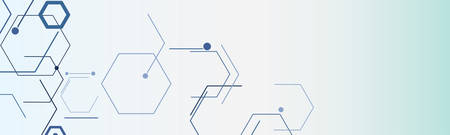 Abstract particles connection on the white background