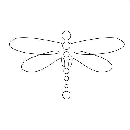 Minimalist elegant Dragonflyのイラスト素材