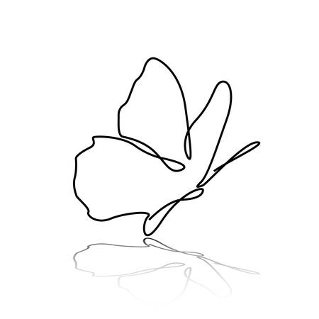 Abstract beautiful butterflyのイラスト素材