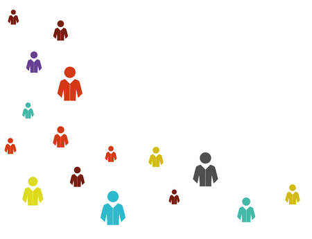 Abstract human community concept on the white backgroundのイラスト素材