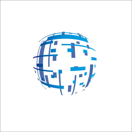 Abstract globe sign on the whiteのイラスト素材