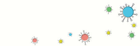 Coronavirus background on the white background.