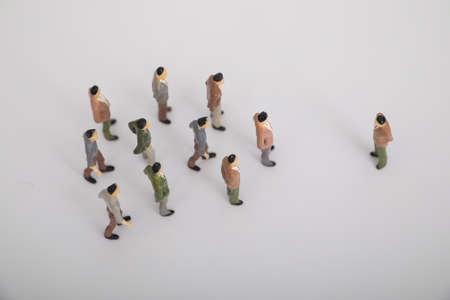 Toy, miniature figures of human in costumes.の写真素材