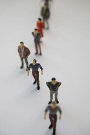 Toy, miniature figures of human in costumes.の写真素材
