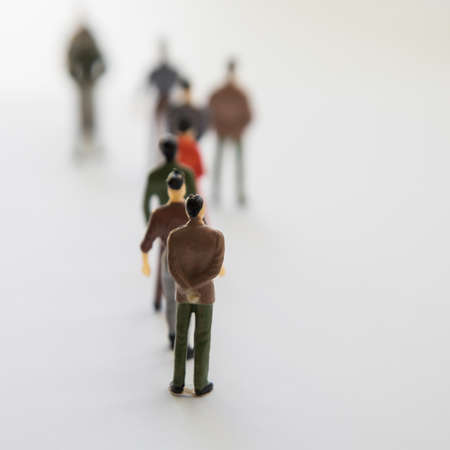 Toy, miniature figures of human in costumes.の写真素材