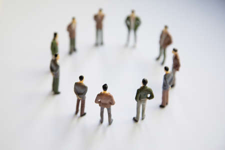 Toy, miniature figures of human in costumes.の写真素材