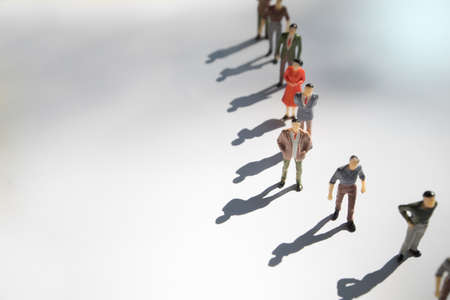 Toy, miniature figures of human in costumes.の写真素材