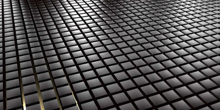 Seamless pattern of cubes. Abstract decoration. 3D Render.の写真素材
