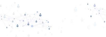 Abstract human connections headline background