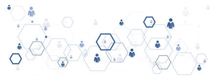Abstract human connections headline background