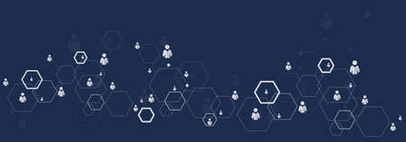 Abstract human connections headline background