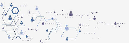 Abstract human connections headline backgroundのイラスト素材