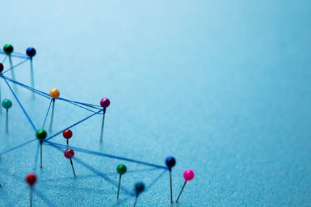 Global communications. Various connections pins.の写真素材