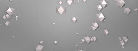 Gray abstract art polygonal background. 3D Render.の写真素材
