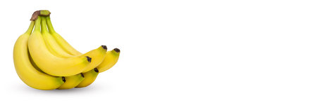 Bunch of bananas isolated on white backgroundの写真素材
