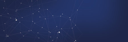 Abstract polygonal with connecting dots and lines.