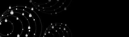 Data security concept. Data protection and safe work.