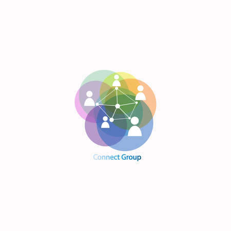 Human connection on the whiteのイラスト素材