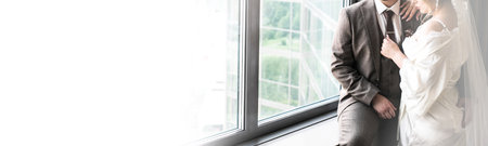 Bride and Groom wedding dayの写真素材