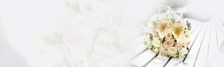 Bouquet of flowers isolated on whiteの写真素材