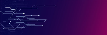 Abstract lines and dots connect background.のイラスト素材