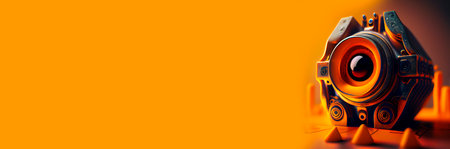 Abstract cyber eye created with Generative Aiの写真素材