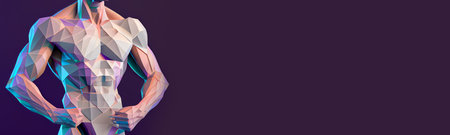 Human body created with Generative Aiの写真素材