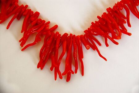coral necklace の写真素材