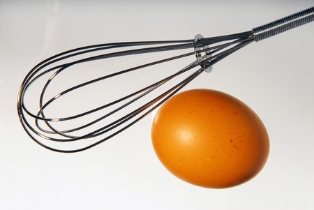 hen's egg with a white background の写真素材