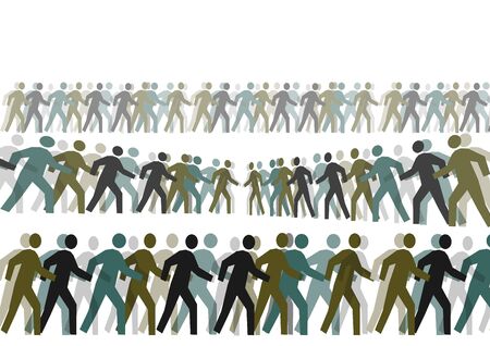 crowd walkingの写真素材